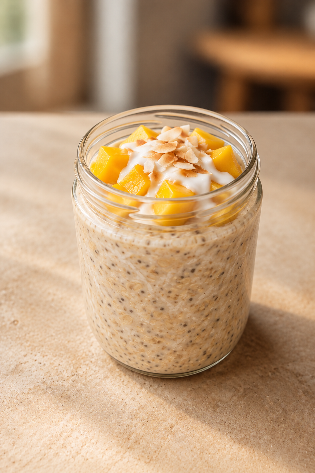 Mango Coconut Overnight Oats from Crumsy Cookies, Bangkok