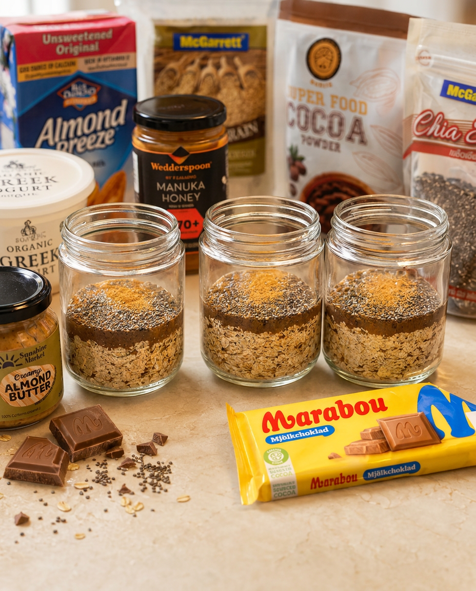 Strawberry Almond Butter Overnight Oats from Crumsy Cookies, Bangkok